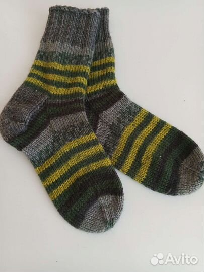 Носки шерстяные, ручная работа