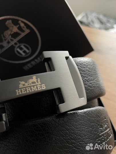 Ремень мужской hermes кожаный