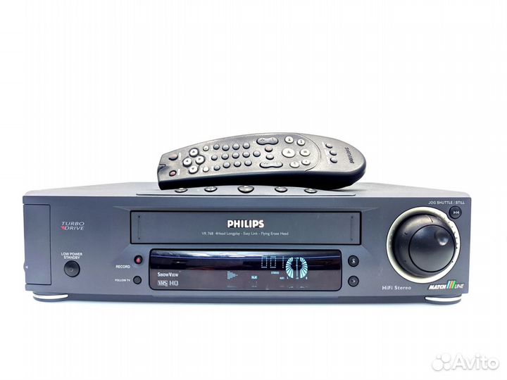 7 Head Hi-Fi Stereo видеомагнитофон Philips VR768