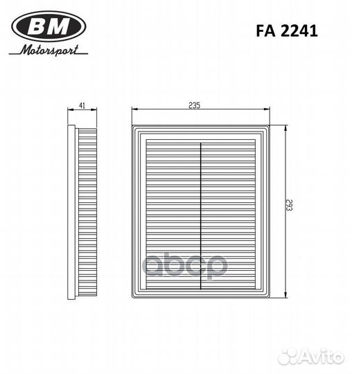 Фильтр воздушный FA2241 BM-Motorsport