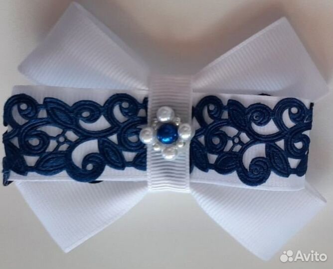 Бантики для волос ручной работы (2 шт)