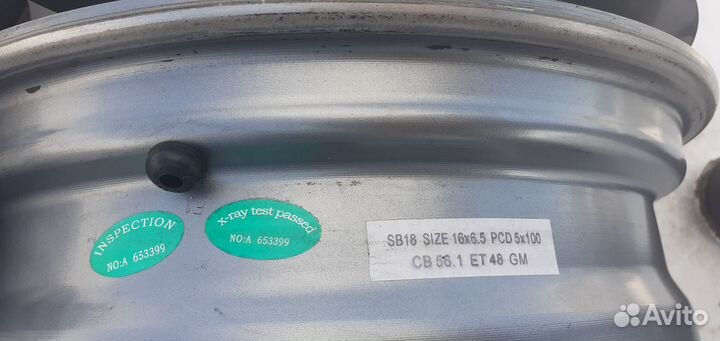 Диски субара, тайота,фольс r16 PCD 5x100 DIA 56,1