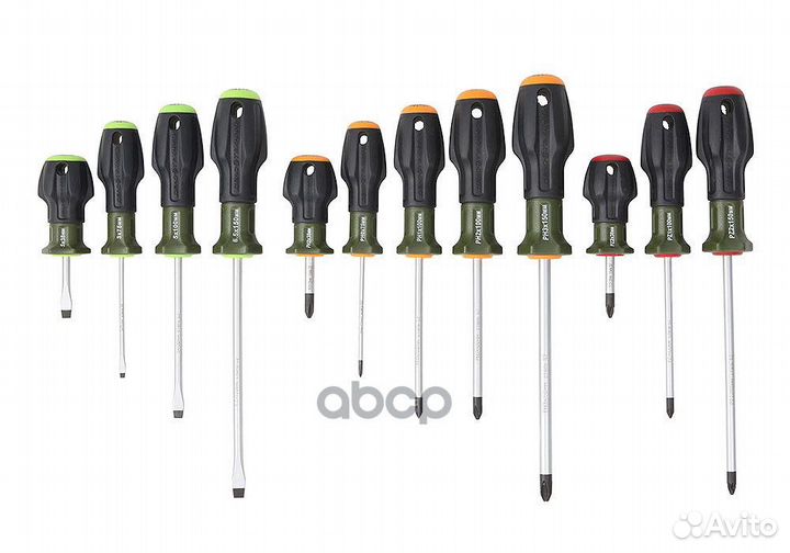 Набор отверток c трехкомпонентными рукоятками
