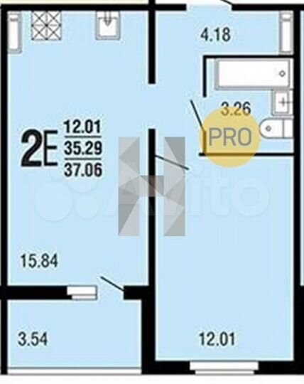 1-к. квартира, 37,1 м², 9/10 эт.