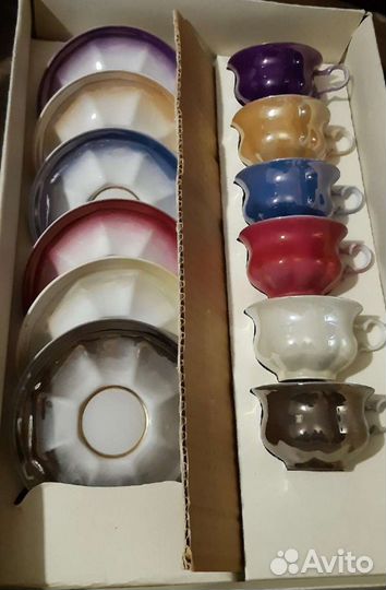 Фарфоровый сервиз кофейныйссср.Коростенский(новые)