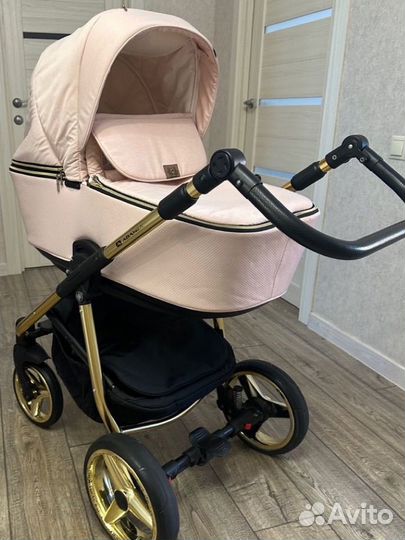 Коляска 2 в 1 adamex reggio розовая