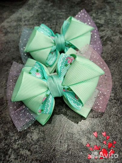 Бантики и заколочки ручной работы