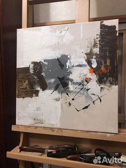 Картина абстракция акрил 40 см