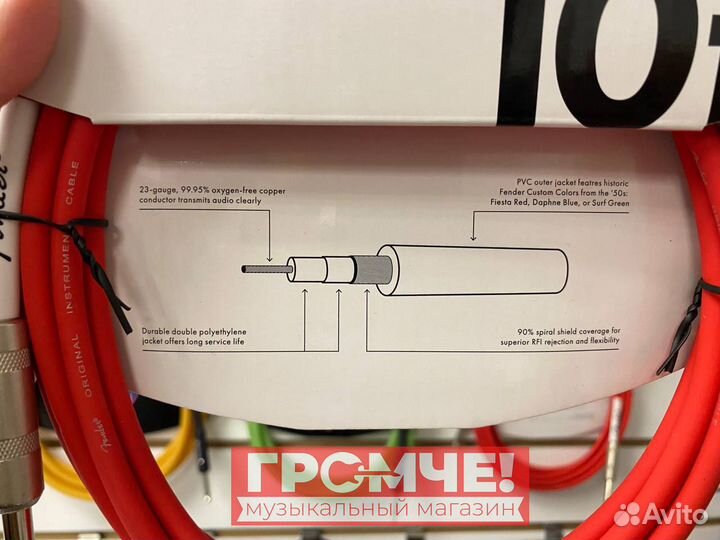 Кабель инструментальный Fender (оригинал)