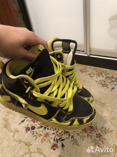 Кроссовки nike Dunk high 1985 Yellow Acid Wash