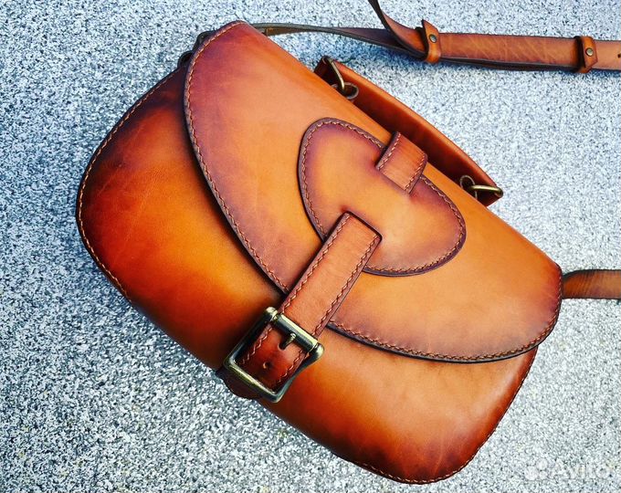 Сумка женская, натуральная кожа, ручная работа
