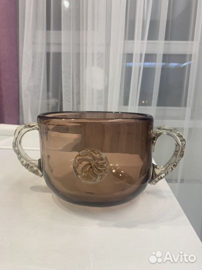 Ваза цветное стекло СССР