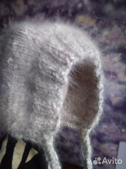 Шапка из кроличьей пряжи