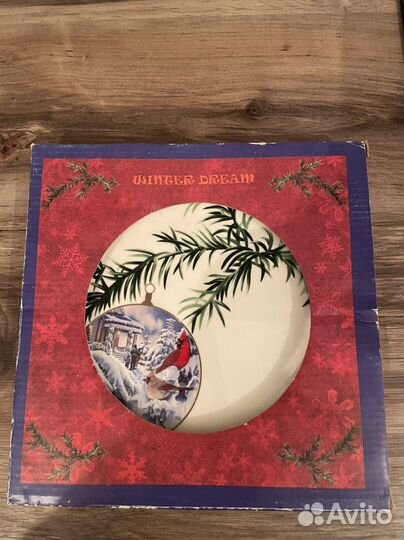 Новогодняя подарочная тарелка, новая