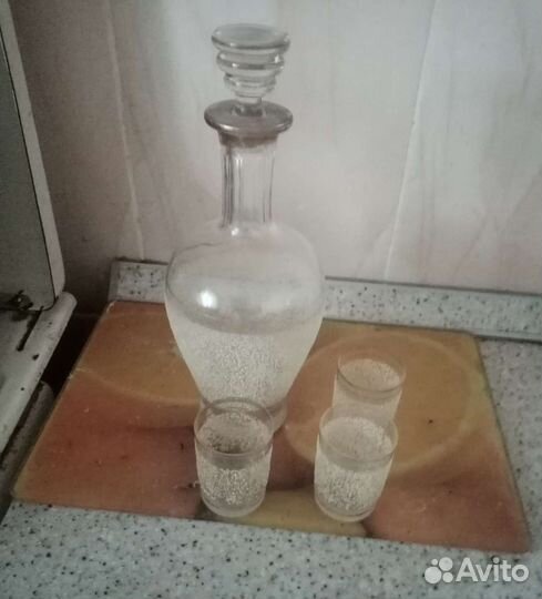 Графин-штоф и 3 стопки