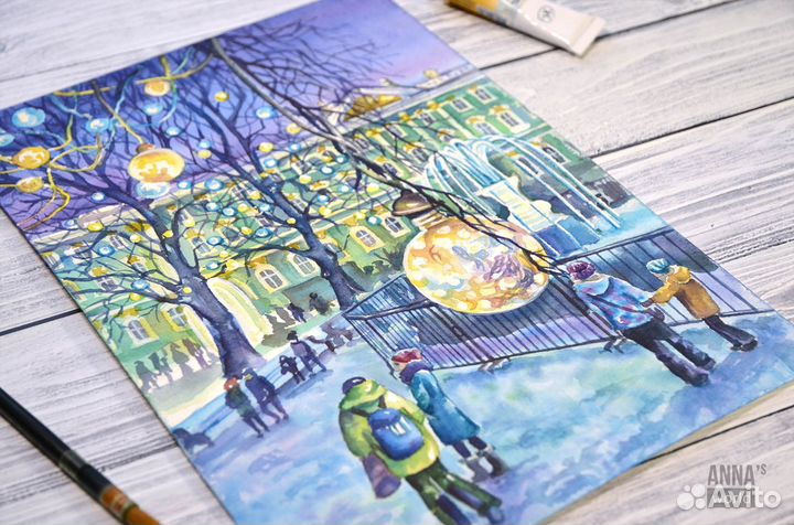Картина акварель 