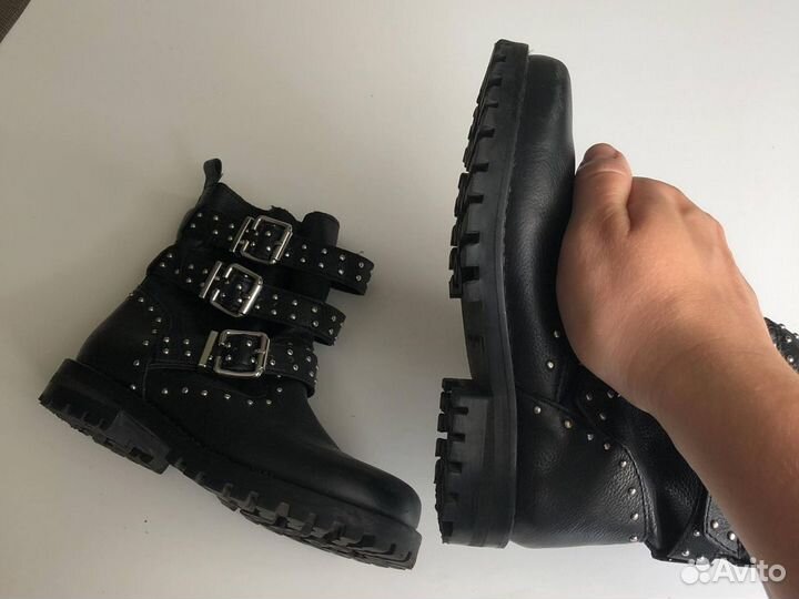 Zara Кожаные ботинки сапоги кроссовки