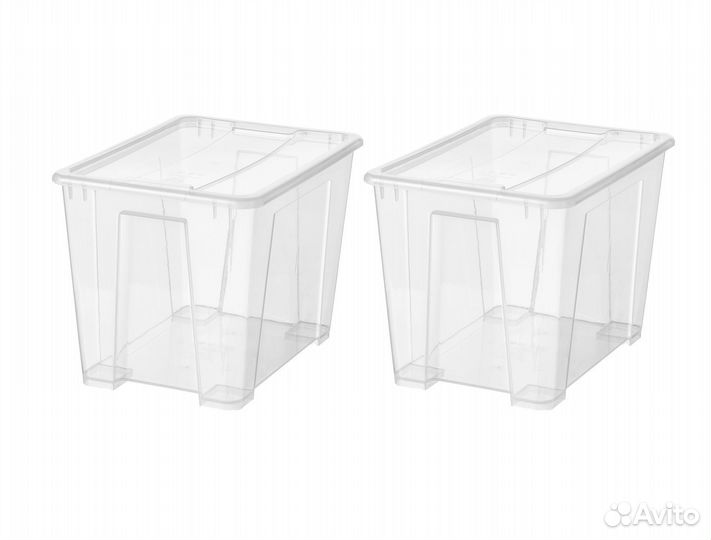 Контейнеры с крышкой икеа самла (новые), 22л 2 шт