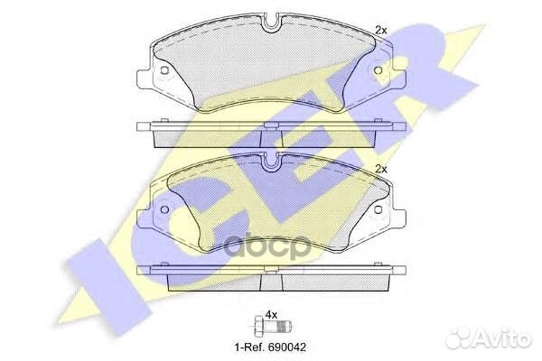 181957 колодки дисковые передние Land Rover Ra