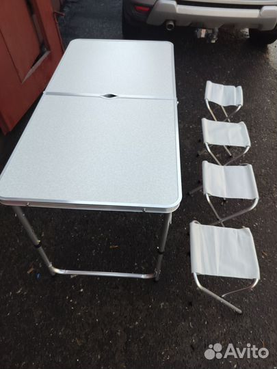 Стол раскладной туристический с 4 стульями