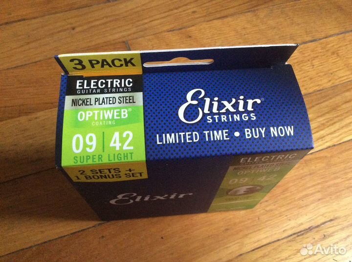 Струны Elixir Электрогитара optiweb 9-42