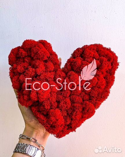 Картина из мха Сердце