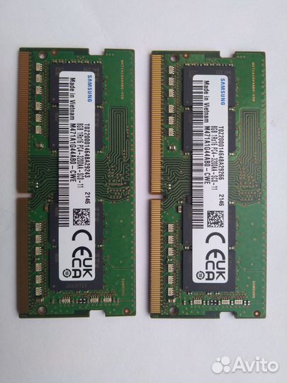 Оперативная память DDR4 Samsung 2x8 Гб