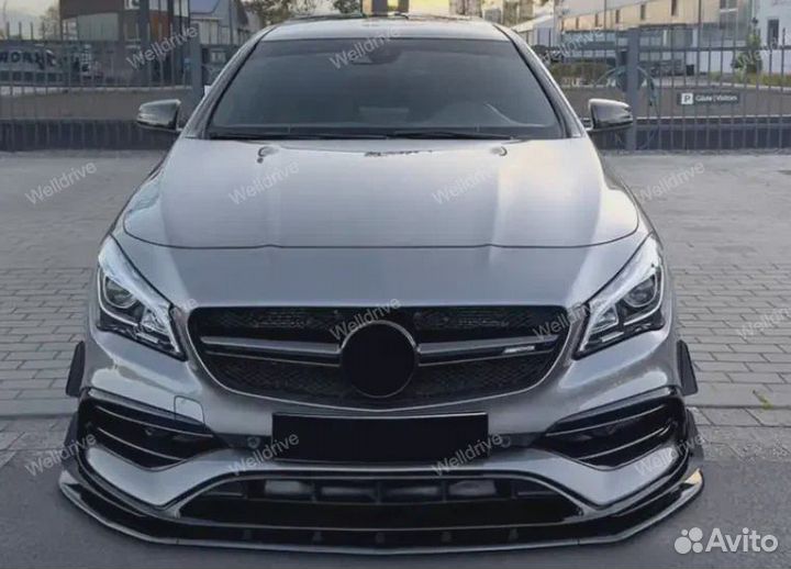 Губа передняя Mercedes CLA C117 X117 рест AMG