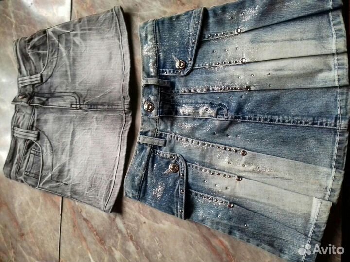 Юбки джинсовые дет