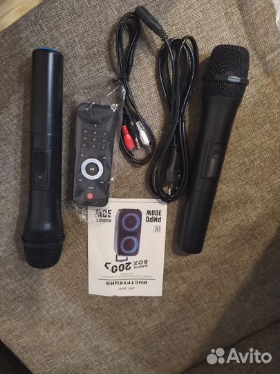 Колонки караоке Eltronic два микрофона гарантия