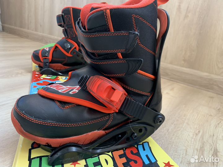 Сноуборд детский 125 termit комплект с ботинками