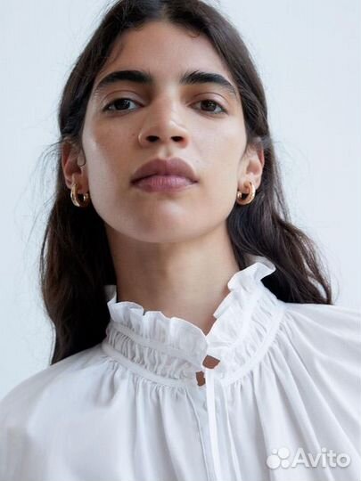 Рубашка Zara белая р.XL оригинал