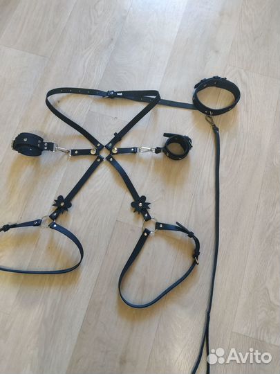 Маска кошки гартеры наручники ошейник кожаные