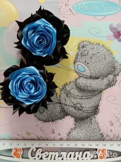 Бантики-заколки ручной работы