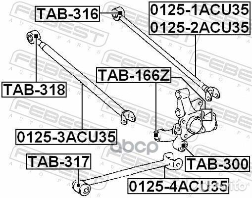 Сайлентблок цапфы lexus RX300/330/350/RX400H