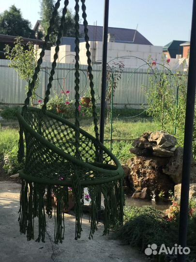 Подвесные качели макраме