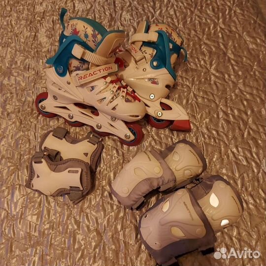 Ролики детские с защитой 32-35