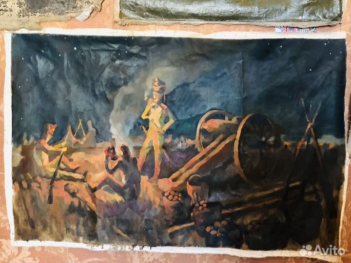 Советские агит картины. Масло. Холст. СССР