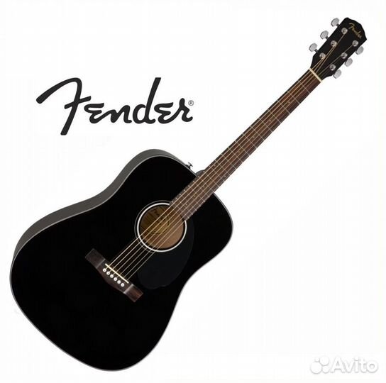 Аакустическая гитара fender CD-60S Black