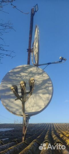 Спутниковая тарелка и тюнер