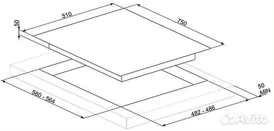 Газовая варочная панель Smeg PV675CNR