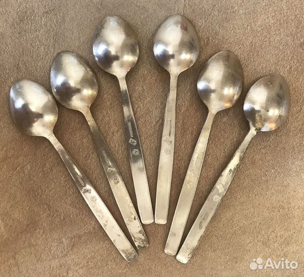 Мельхиоровые столовые ложки, ссср, мнц ц