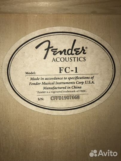 Гитара fender fc-1