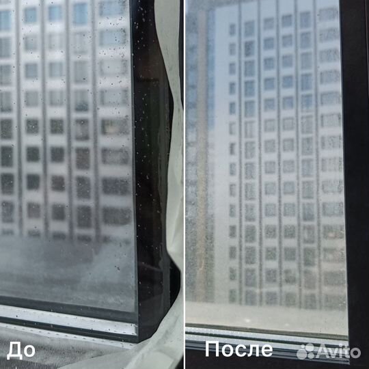 Полировка/ шлифовка стеклопакетов/Удаление царапин