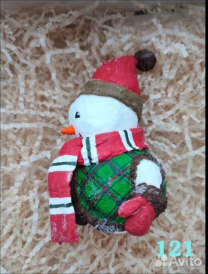 Снеговик Ватная игрушка