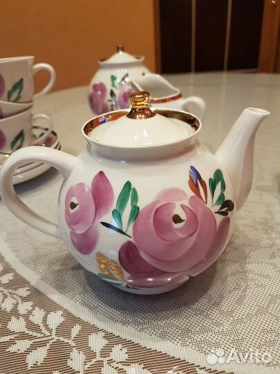 Сервиз Пионы Песочное 1973 год