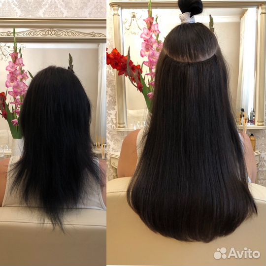 Голливудское наращивание волос, плетение тресс