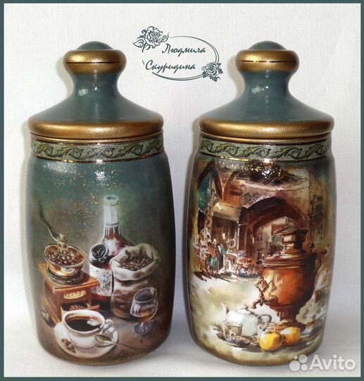 Декоративные кухонные банки