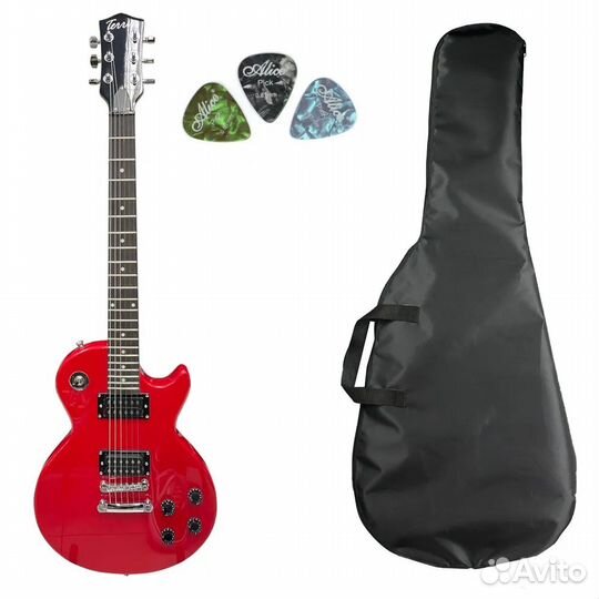 Электрогитара Les Paul с чехлом и медиаторами