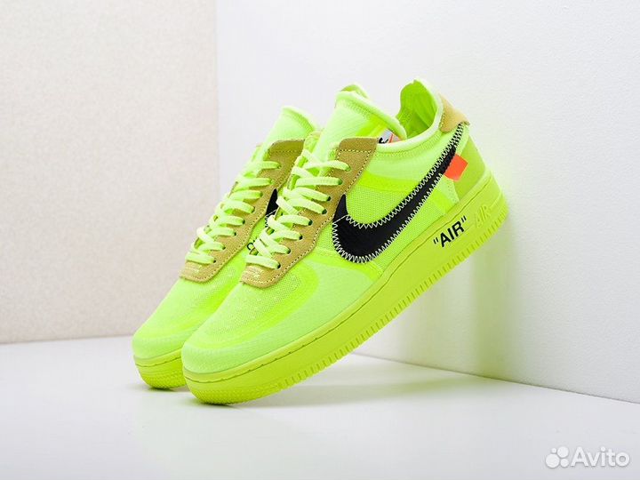 Кроссовки Nike Air Force 1 Off-White Volt (41-45)